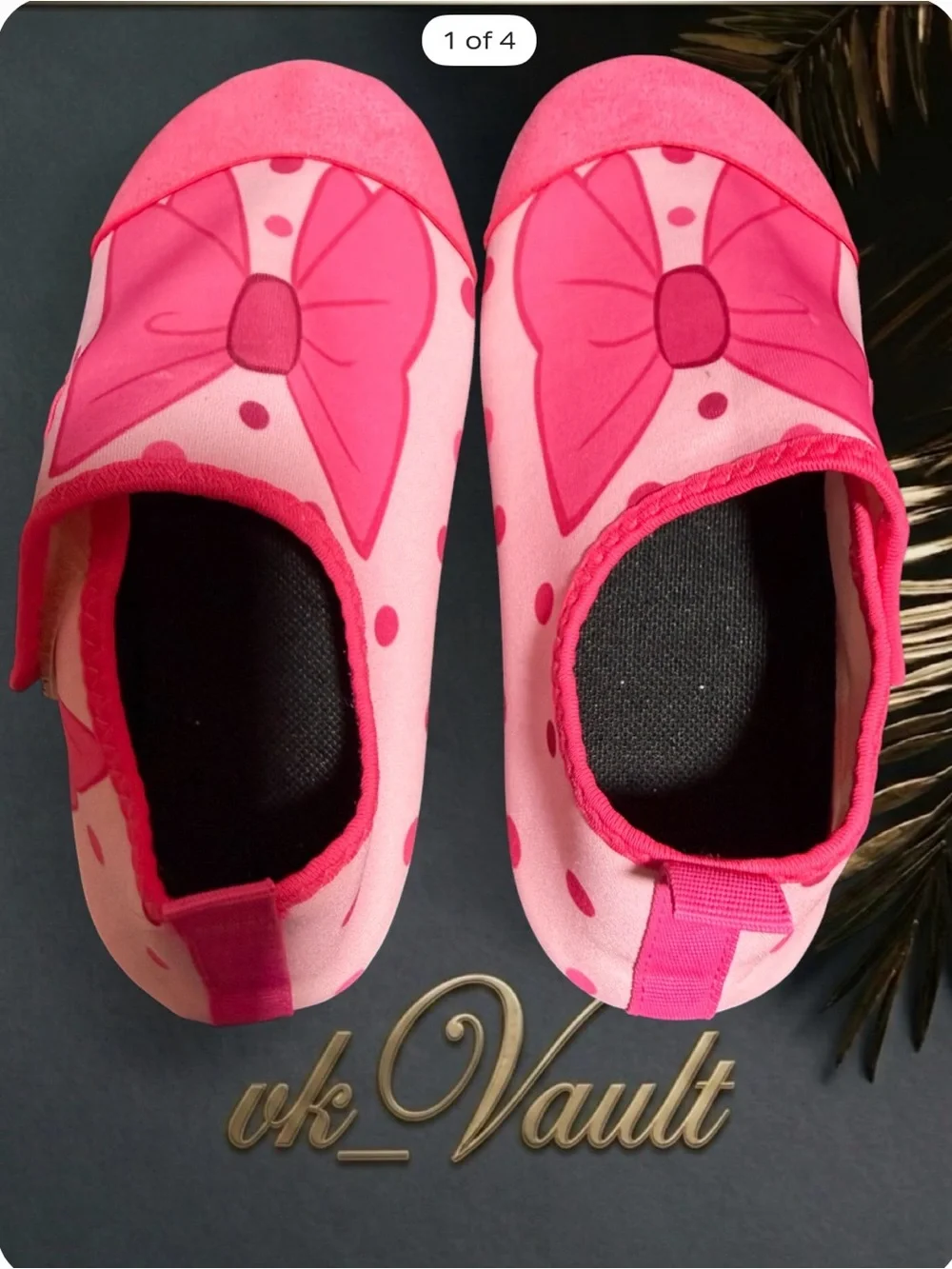 Pink Bow Polka Dot Slip-On Water Shoes